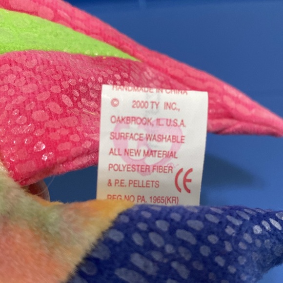 TY Beanie Baby, 2000 Retired NWT, ARUBA the Fish Plush - Picture 3 of 3